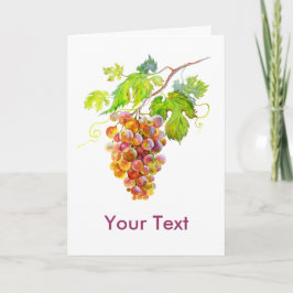 Vattenfärgade druvor. Konst Kort