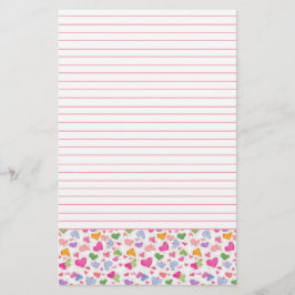 Vattenfärgade färgfyllda hörn Rosa Pastellfärgade Brevpapper