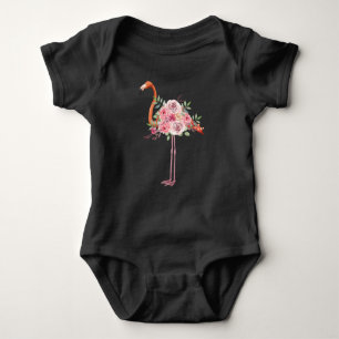 Vattenfärgade Flamingo Flowers Hawaii Bird Art T Shirt
