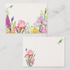 Vattenfärgade irrande blommor anteckningskort