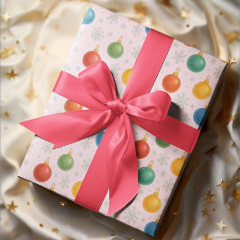 Vattenfärgade julprydnader och Snöflingor - Presentpapper