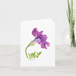 Vattenfärgade lila petunia notecards anteckningskort