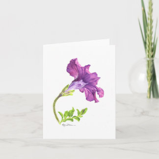 Vattenfärgade lila petunia notecards anteckningskort