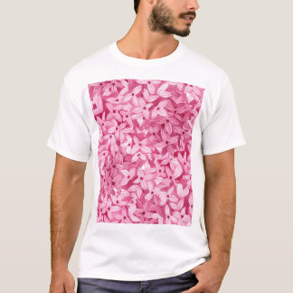 Vattenfärgade lilaxblommor: rosa blommigt bakgrund t shirt