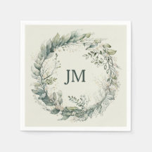 Vattenfärgade löv och blommor