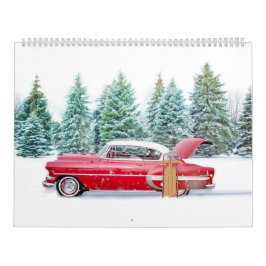 Vattenfärgade månatliga säsongsscener. Whimsical, Kalender