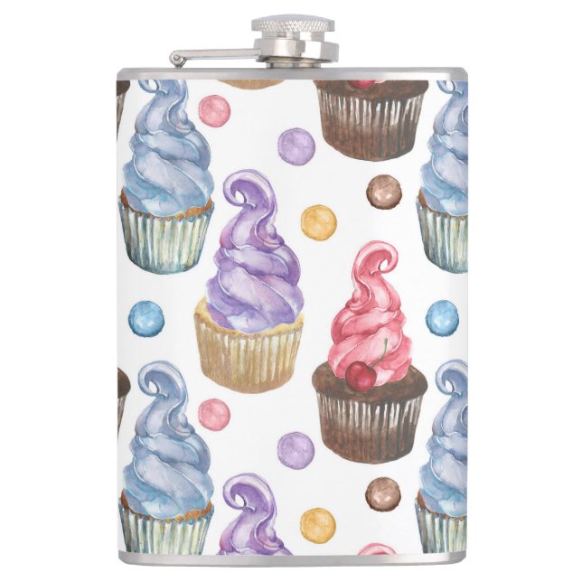 Vattenfärgade muffinsar färgstarka fickplunta (Framsidan)