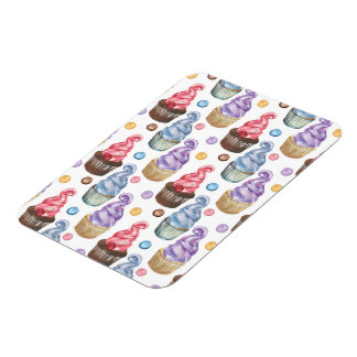 Vattenfärgade muffinsar färgstarka magnet