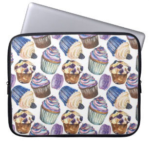 Vattenfärgade muffinsar laptop sleeve