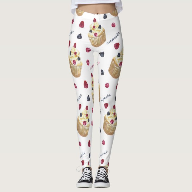 Vattenfärgade muffinsar leggings (Framsida)