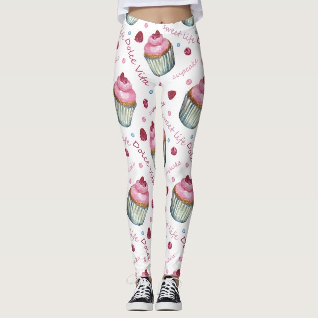 Vattenfärgade muffinsar leggings (Framsida)