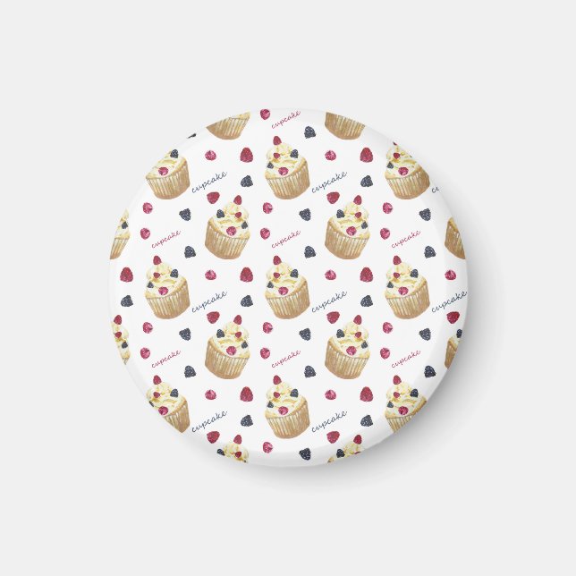 Vattenfärgade muffinsar magnet (Framsidan)