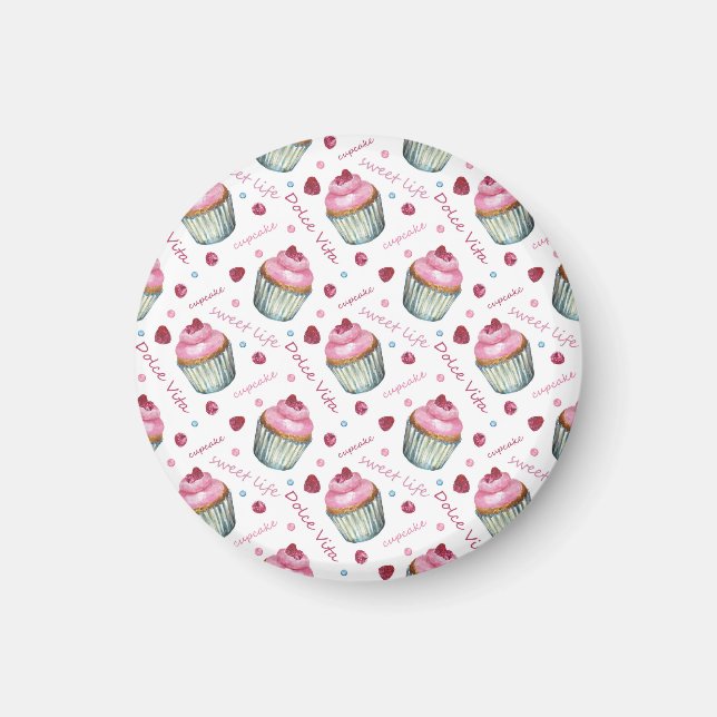 Vattenfärgade muffinsar magnet (Framsidan)