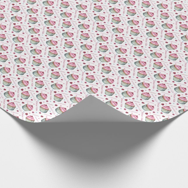 Vattenfärgade muffinsar presentpapper (Hörn)