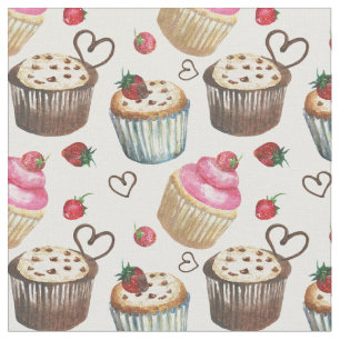 Vattenfärgade muffinsar tyg