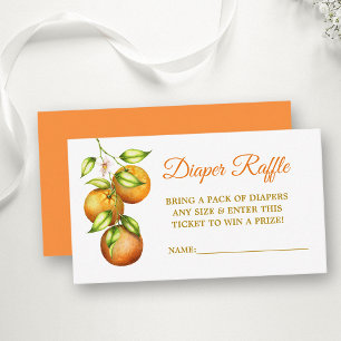 Vattenfärgade Orangar Babyskåda Guld-dykare Raffle Tilläggskort
