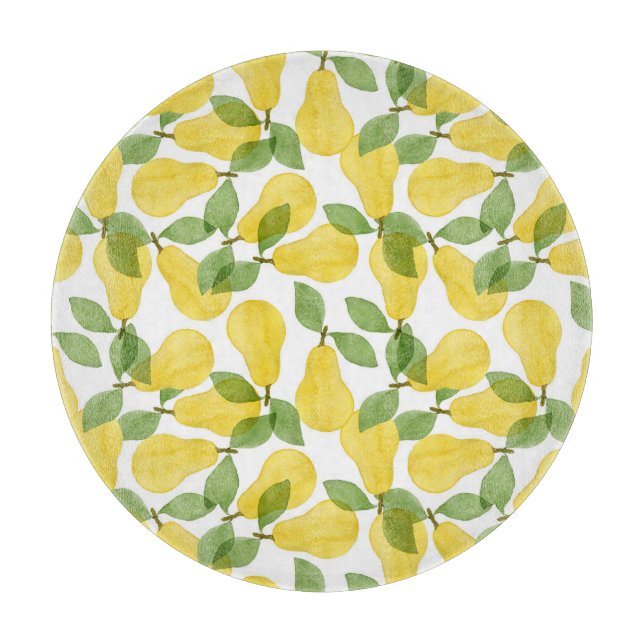 Vattenfärgade päron: Handmålade Mönster (Framsidan)