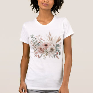 Vattenfärgade pastellblommor i Candy Land T Shirt