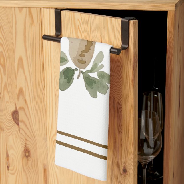 Vattenfärgade Pear Kitchen Towers Kökshandduk (Thirds Fold)