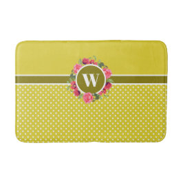 Vattenfärgade röda poppies Rosa ros Wandeans Monog Badrumsmatta