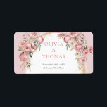 Vattenfärgade  rosor blommor boho arch pampas adressetikett<br><div class="desc">Den Rosan Flowers Boho Arch Pampas-adressetiketten för bröllop är ett fantastiskt val för par tittar att lägga till lite elegans till sin speciella dag. Den här exquisite-etiketten har en delikat vattenfärg, blommor i rosan och en boho-båge som skapar en vismisk och romantisk estetik. Med sina invecklade detaljer och sofistikerade paletter...</div>