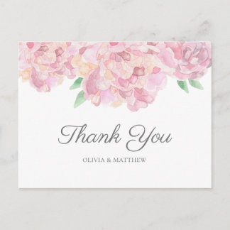 Vattenfärgade rosor. Garden bröllop Tack Vykort