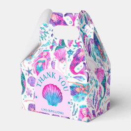 Vattenfärgade Sjöjungfruar Bisters födelsedag Presentaskar