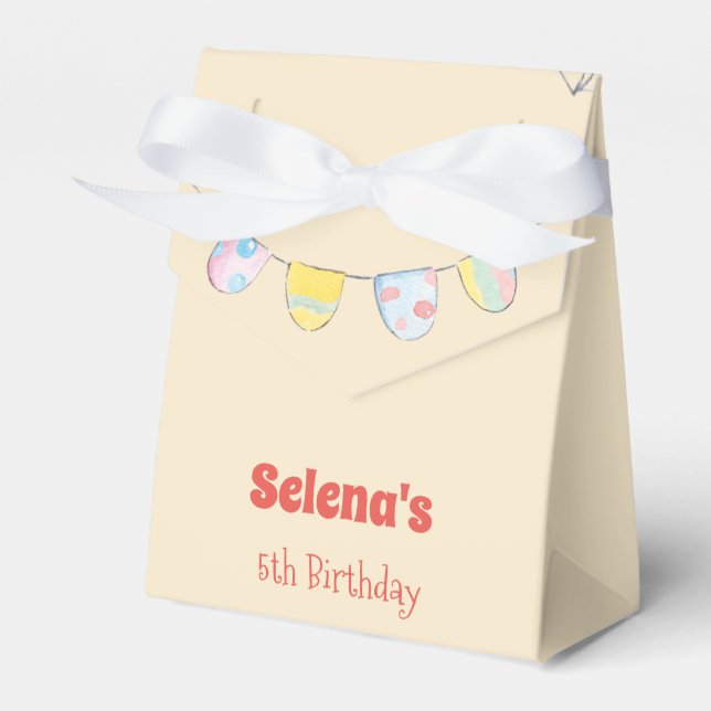 Vattenfärgade skogsdjur - födelsedag presentaskar (Framsidan Sidan)