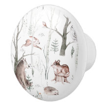 Vattenfärgade skogsdjur