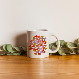 Vattenfärgade smälter hjärtan - reflektor kaffemugg