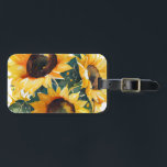 Vattenfärgade solblommor bagagebricka<br><div class="desc">Vattenfärgsolrosdesign</div>