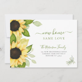 Vattenfärgade solblommor modern flytta meddelande