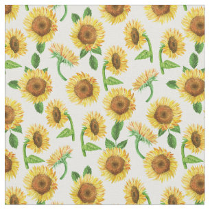vattenfärgade solblommor mönster tyg