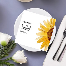 Vattenfärgade Solrosblöjor, möhippa Pappersservett