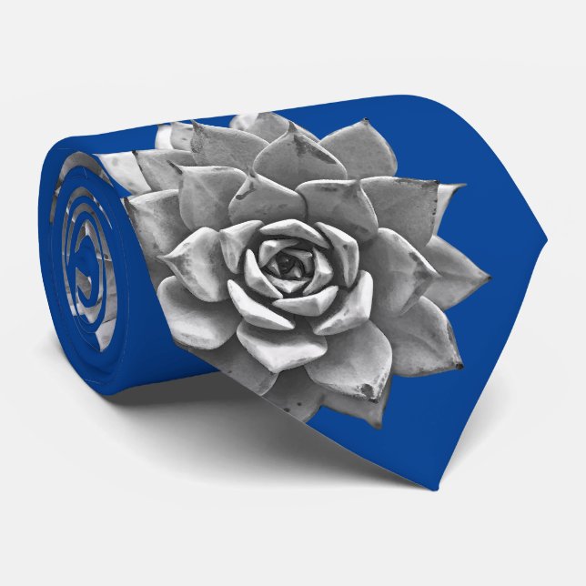 Vattenfärgade Succulents Grått på Blue Slips (Rullad)