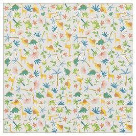 Vattenfärgade vild djungel giraffe safari-ungar tyg