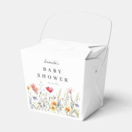 Vattenfärgade vildblomma presentaskar för baby sho