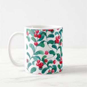 Vattenfärgade vilder, sömlösa mönster. kaffemugg