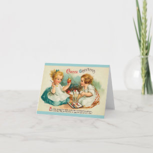 Vattenfärgägg bötfäller vintagepåskhälsningar helgkort