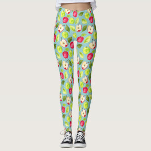 Vattenfärgäpplemönster Leggings