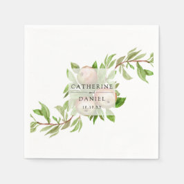 vattenfärgäpplen bröllop napkin pappersservett