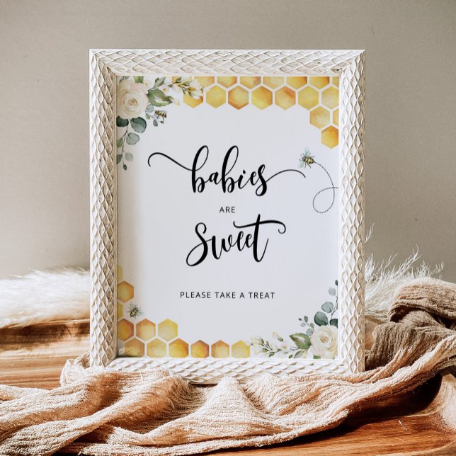 Vattenfärgat bin Spädbarn är söt Poster (Skapare uppladdad)