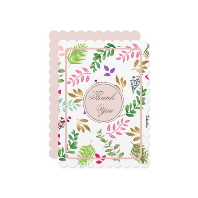 Vattenfärgat botaniskt plattkort (Fram/Back In Situ)