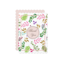 Vattenfärgat botaniskt plattkort