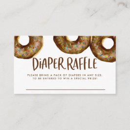 Vattenfärgat choklat Sprinkle Donuts Diaper Raffle Tilläggskort