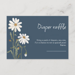 Vattenfärgat daisy jokertecken för babybabydusch tilläggskort