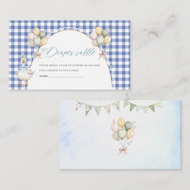 Vattenfärgat fånig födelsedag, raffel tilläggskort (Fram/baksida)