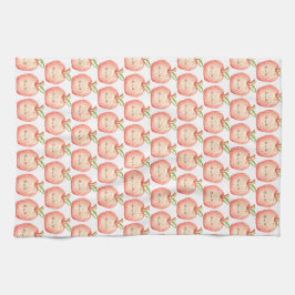 Vattenfärgat fruktäpple kökshandduk