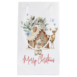 Vattenfärgat Gingerbröd House, Polar Bear & Reinde