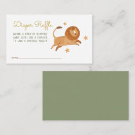 Vattenfärgat litet lejont, blöjbart hölje tilläggskort